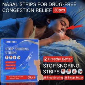 Stop Snoring Strips 30pcs Ventilation Nasal Strips Relieve Nose Congestion & Reduce Snoring Breathing Nose Stickers for Men Women