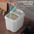 Royalstar 5/10/15KG Rice Dispenser with Wheels Large Rice Storage Box Kitchen Rice Bucket Preferab Rice Storage Insect-Proof Rice Container. 