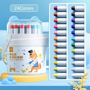 Childrens Water Soluble Painting Stick Crayons Gouache Watercolor All-in-One Silky Crayons For Kid