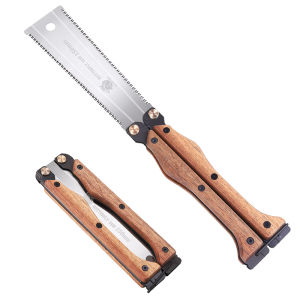 Mini Folding Japanese Pull Saw 31cm Double Edges Hand Saw for Camping Gardening