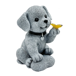 Solar Dogs Garden Statue Outsides Decorations Puppy Ornaments with Solar Lights Yard Art Birthday Gifts Funny Solar Dogs