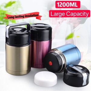 1200ML Vacuum Insulated 304 Stainless Steel Thermos Food Jar Lunch Box