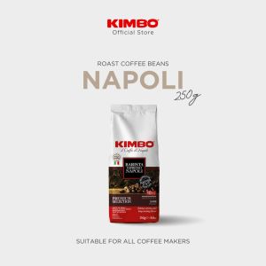 KIMBO Coffee Beans ESPRESSO NAPOLI เมล็ดกาเเฟเเท้คั่ว คิมโบ เอสเปรสโซ นาโปลี 250 g. (Imported from ITALY)