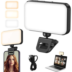 Fill Light Clip-on 1000 mAh Rechargeable LED Light Selfie Light 360° Rotation Video Light