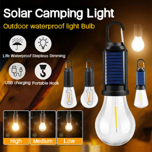 Solar Camping Light Outdoor Waterproof Light Bulb Portable LED Tungsten Light Emergency Light Bulb
