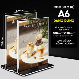Kệ Mica Đa Năng Để Bàn - Bảng Menu A4/A5 Trong Suốt Chống Trầy Xước Bền Đẹp Theo Thời Gian