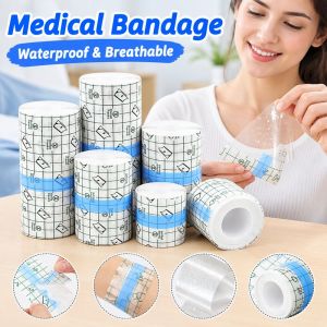 Waterproof Medical Bacterial Barrier PU Film Adhesive Tattoo Derm Dressing Tape Roll Clear Skin Protective Bandage