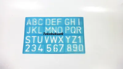 Penggaris Sablon Abjad Uk. 10 X 19 Cm Penggaris Huruf 10 x 19 cm Garisan Huruf dan Angka 10 x 19 cm