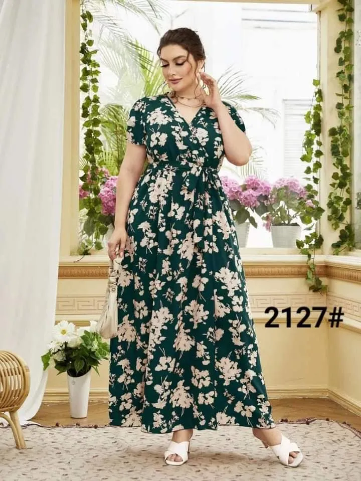 Casual plus best sale size long dresses