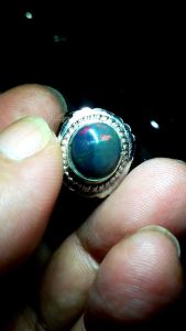 Batu Cincin Kalimaya Black Opal Solid Banten Top Jarong Siang Malam