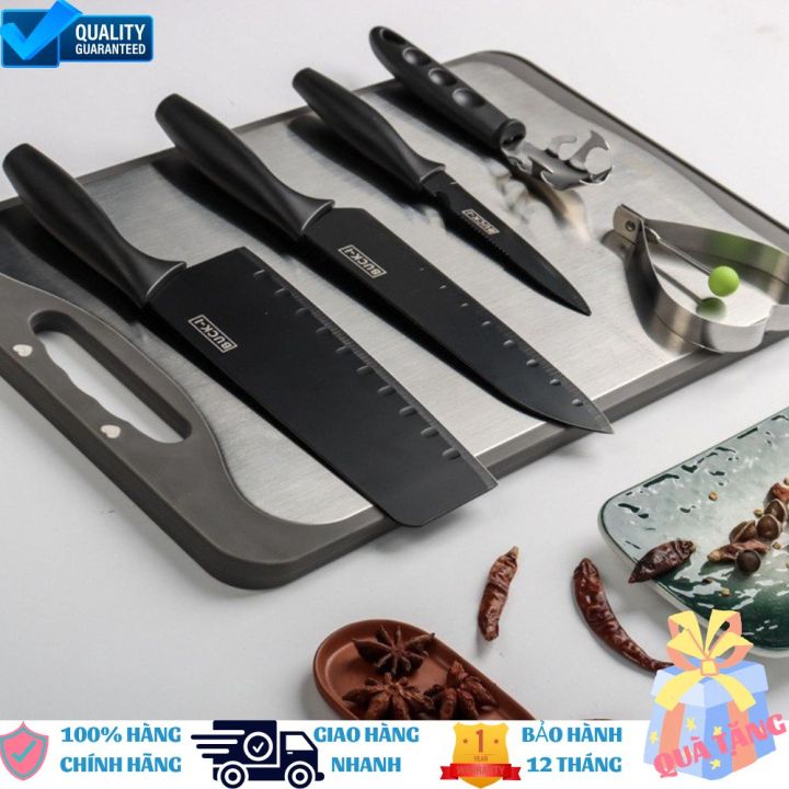 Bộ dao Nhật 5 Món Cao cấp-Sét dao 5 món Thép cứng loại 1 Siêu bén và ...