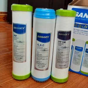 Combo 3 Lõi lọc thô 123 Sanaky dùng cho máy lọc nước