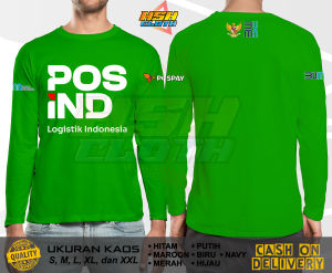 Kaos Lengan Panjang POS IND POS INDONESIA LOGISTIC FULL ACCESORIES PERUSAHAAN Bisa Custom - HSHCloth