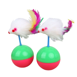 Đồ chơi Chuột Lật Đật Lông Vũ CHO MÈO | Bóng đồ chơi chó Mèo