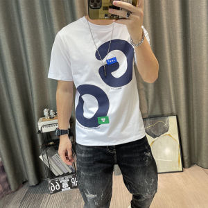 Men T Shirt Printed Embroidered T-shirt Short-sleeved New 2024 Cotton Tshirt