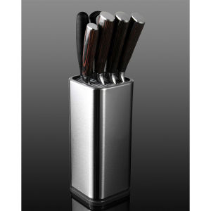 Tempat Pisau Dapur Stand Tool Knife Holder Stainless Steel