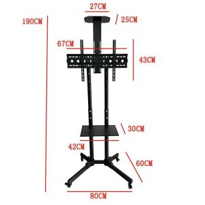 (1500B) 32-65 inch TV stand SPEEDSMOUNT portable mobile cart