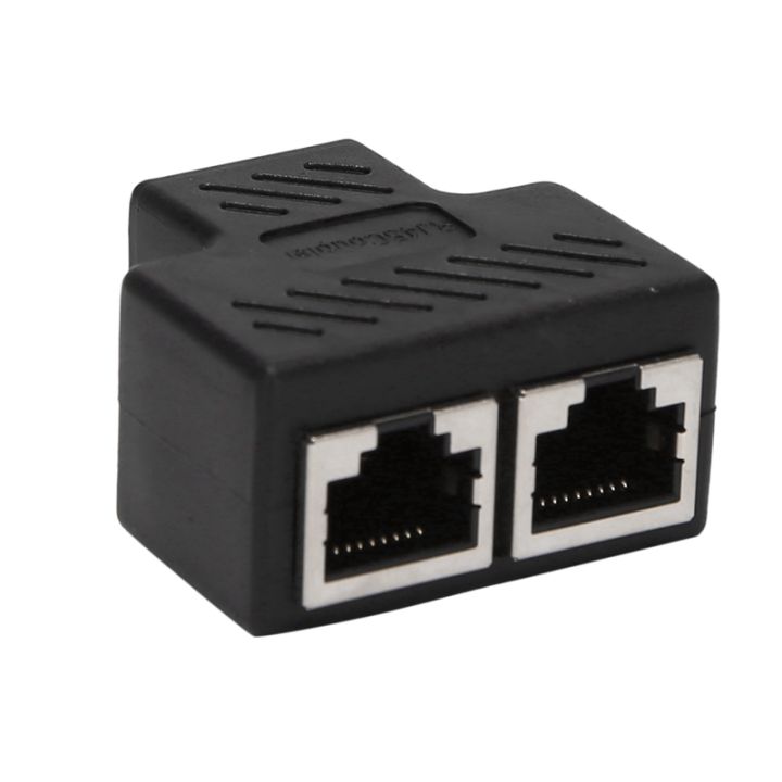 2 Port RJ45 Splitter Adapter LAN Network Ethernet Extender Connector ...