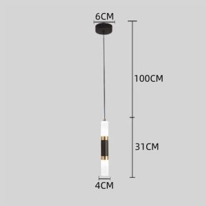 Modern LED Pendant Lights Minimalist Restaurant Coffee Aluminum Tube Bedside Kitchen Hanging Lamp