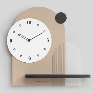 Minimalist Nordic Series Wall Clock Hot Sale Home Living Room Entryway Lounge Simple and Fashion Mute Creative Vintage Clock Art Decorations 49.5x52.5cm