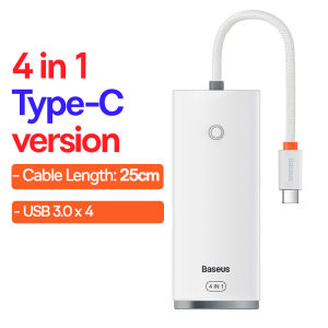 Baseus 5 in 1 USB C HUB USB to Type C Multi Adapter 4 USB 3.0 Ports Type-C Adapter For Laptop Macbook Pro USB Type C Splitter For Computer