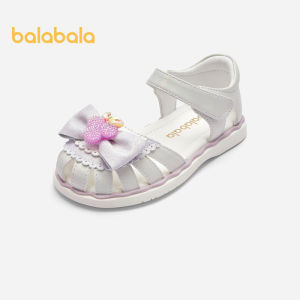 Balabala Giày dép trẻ em Dép trẻ em giày nữ 2024 mùa hè Giày công chúa mới Giày đi biển chống trượt ngọt ngào tinh tế
