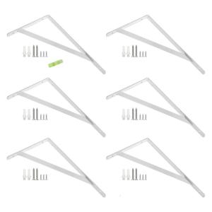 6 cái kim loại kệ nổi Bracket treo tường Chân bàn Bracket trang trí chân đế đồ ngũ kim đồ nội thất