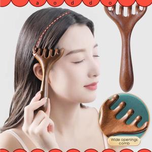 AODDO Anti-static Head Meridian Massage Comb Wide Tooth Handheld Massage Gua Sha Tools Durable Six-Claw Back Scratcher for Promote Blood Circulation