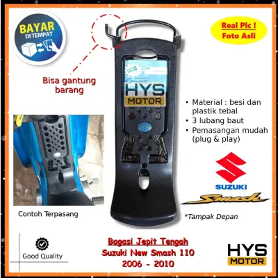PROMO Bagasi Jepit Tengah Smash New 2006 2007 2008 2009 2010 - Penjepit dan Gantung Barang Variasi Aksesoris Motor SUZUKI Bahan Besi Kuat