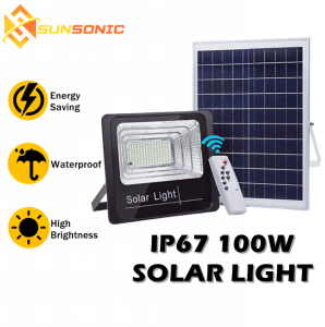100W Solar Powered Solar Charging Heavy Duty LED Light IP67 Waterproof Multi Functional Complete SET with Remote Control