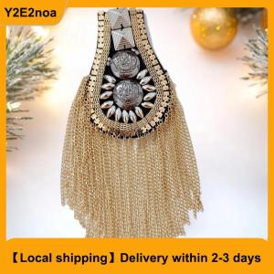 【Local shipping】 1Pc Fashion Handmade Shoulder Jewelry Tassel Rhinestones Epaulettes Clothing Accessories Brooch Epaulet Shoulder Brooches Gift
