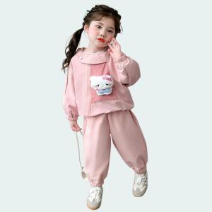 Christmas gifts Halloween Kawaii Hello Kitty Girls Fall New Sweatshirt Hooded Sets 2025 Hot Anime Long Sleeve Cartoon Trousers Sports 2Pcs Girl Dresses
