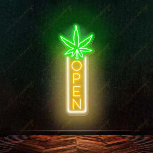 ป้ายไฟ ป้ายไฟร้าน ป้ายไฟตัวอักษร ป้ายไฟวิ่ง ป้ายไฟled ป้ายไฟopen ป้ายไฟใบเขียวopen สกินสี 80x30cm