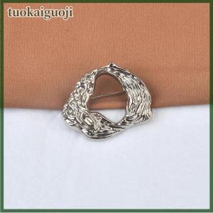 tuokaiguoji เข็มกลัดโลหะทรงกลมสำหรับผู้หญิงเข็มกลัดเครื่องประดับใหม่