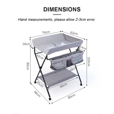 Baby Upgraded Diaper Changing Table Nursery Station with Adjustable Height Foldable Newborn Infant Baby Care Desk 0-36m