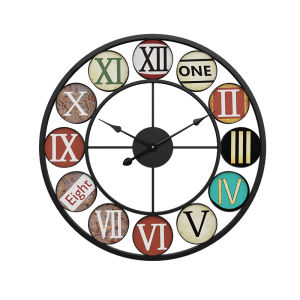 Minimalist European Series Clock Iron Art Hot Sale Morden Home Living Room Clocks Simple and Fashion Retro Creative Vintage Wall Clock Decorations