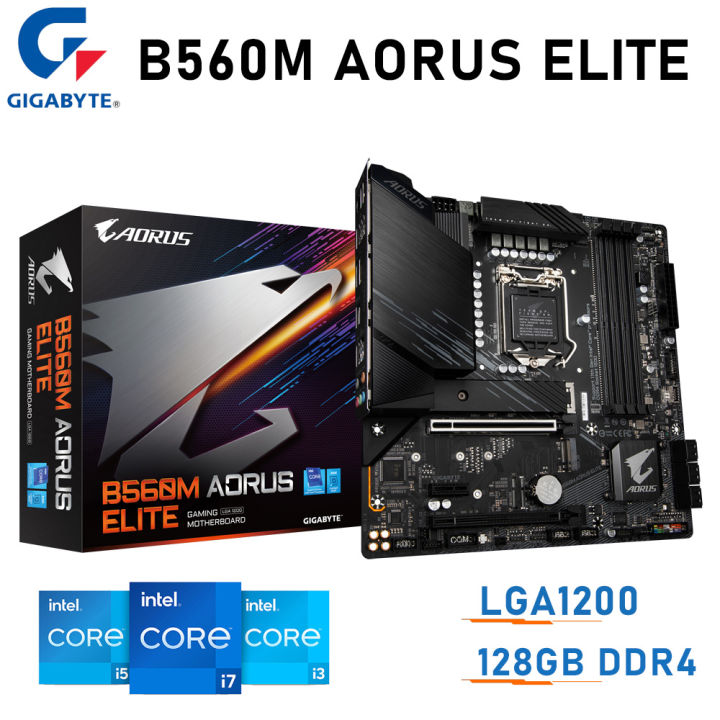 LGA 1200 Gigabyte B560M AORUS ELITE Motherboard 1200 10th11th-Gen In ...