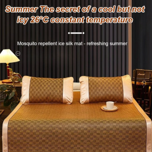 Summer double natural rattan double foldable cool mat student dormitory single mat