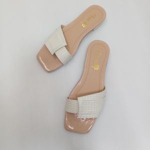 Annel Athena in Cream 1 inch block heels Sandals