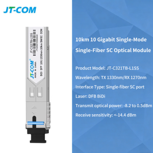 JT-COM 10G SC SFP Single Mode Simplex SFP+ Module 10Km 1330/1270nm Compatible With Ruijie  Huawei Ubiquiti  H3C，TP-LINKCisco Switch