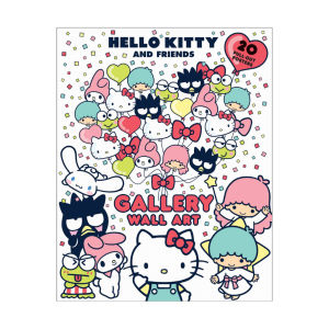 Hello Kitty & Friends Gallery Wall Art Premium Colouring Book With Pull Out Pages For Kids