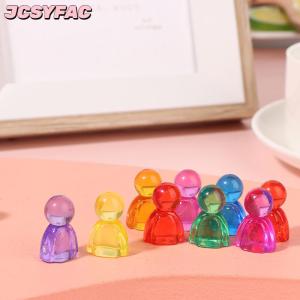 JCSYFAC 20pcs 24x16x12mm trò chơi đánh dấu Acrylic tương tác trò chơi đầy màu sắc hình người cờ vua cho hội đồng quản trị Trò chơi thẻ phụ kiện