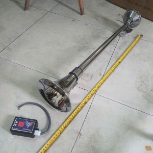 Combo Nhài cùng Còi hơi inox 70 phân và 1 mét điện áp dùng chung 12/24V. Còi dùng cho xe có bình hơi
