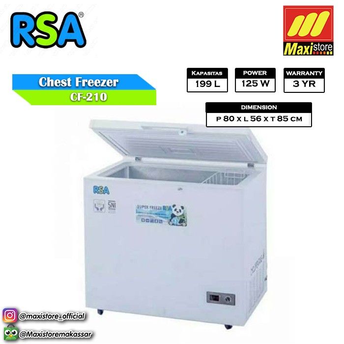 RSA CF 210 CHEST FREEZER BOX 200 L Garansi Resmi Gea | Lazada Indonesia