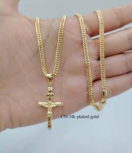 Highquality 14K CM Saudi Gold Plated Divine Mercy Jesus Oval Pendant Necklace Hypoallergenic and Nontarnish