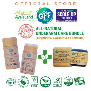 GFF All-Natural Underarm Care Bundle (Deo + Detox Bar) [ Plastic-Free | Aluminum-Free | 100% eco-friendly ]