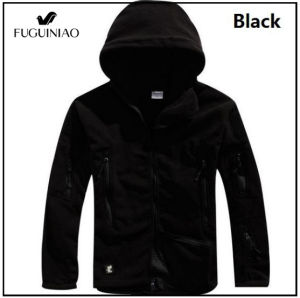 FUGUINIAO special forces shark skin soft shell Mens Fleece Lined jacket male outdoor military fan tactical jacket windproof and rainproof