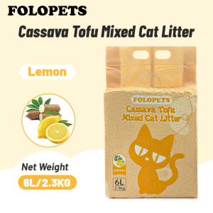 FOLOPETS 6L Cassava Tofu Mixed Cat Litter 99% Deodorizing Can Flush Into The Toilet