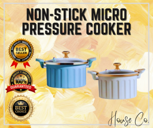 Best Seller 10 LITERS NON-STICK MICRO PRESSURE COOKER | Cooking Multi-functional Soup Pot with Handle | Induction Safe Cookware for All Stovetops | Non-Stick Micro Pressure Cooker | Lid Silicone Seal Valve Pressure Pot | Secure Lock Spill-Proof Stock Pot.