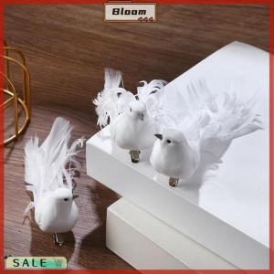 Follow Get New[Bloom Z] นกขาวเทียมโฟมขนนกนกเขาหัตถกรรมนกขนาดเล็กตกแต่งนก